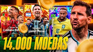 14 MIL MOEDAS EM BUSCA DO MESSI, CRISTIANO RONALDO E NEYMAR no Efootball Mobile 