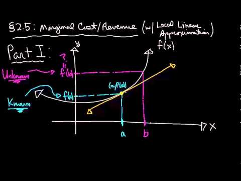 Section 2.5 - Marginal Cost & Revenue with Local Linear Approximation (Part I)