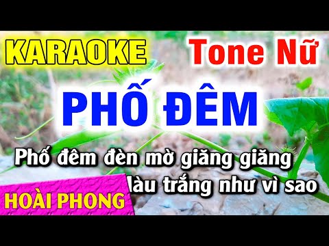 Karaoke Phố Đêm Tone Nữ Nhạc Sống Mới | Hoài Phong Organ