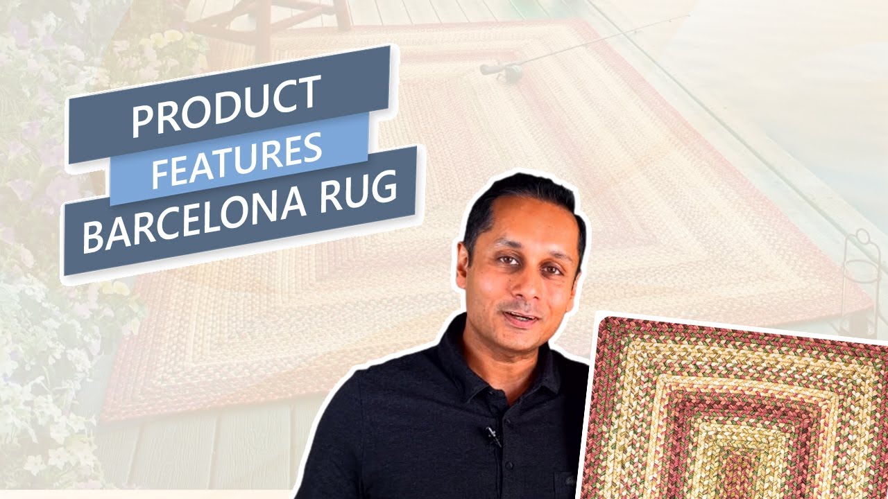 Barcelona Gold - Burgundy Ultra Durable Braided Rug In Sets