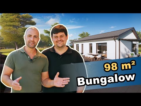 Fertighaus Bungalow schlüsselfertig ideal für Paare | Altersgerecht Wohnen auf einer Ebene mit 98 m²