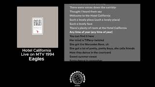 Hotel California - Eagles Live on MTV 1994