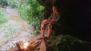 Create shelters on rocky cliffs, search for food.. survival alone in the forest./tuongtonhao