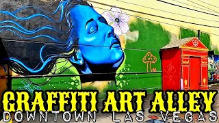 [4K] GRAFFITI ART GALLERY ALLEY | DOWNTOWN LAS VEGAS SEPTEMBER 22, 2020