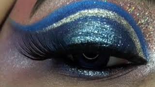 Pink & Blue Gradient Eye Makeup by Yasmeen Shaikh