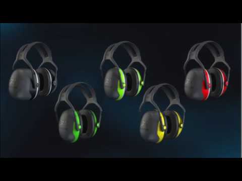 3M Peltor X4A Green Ear Defenders with Headband