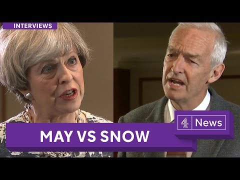 Theresa May interview with Jon Snow on the eve of the 2017 UK election