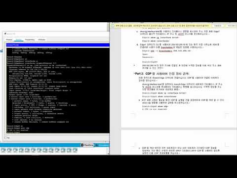 [CCNA 2]PT 10.1.1.4 Packet Tracer - Map a Network Using CDP(ver.KOR)