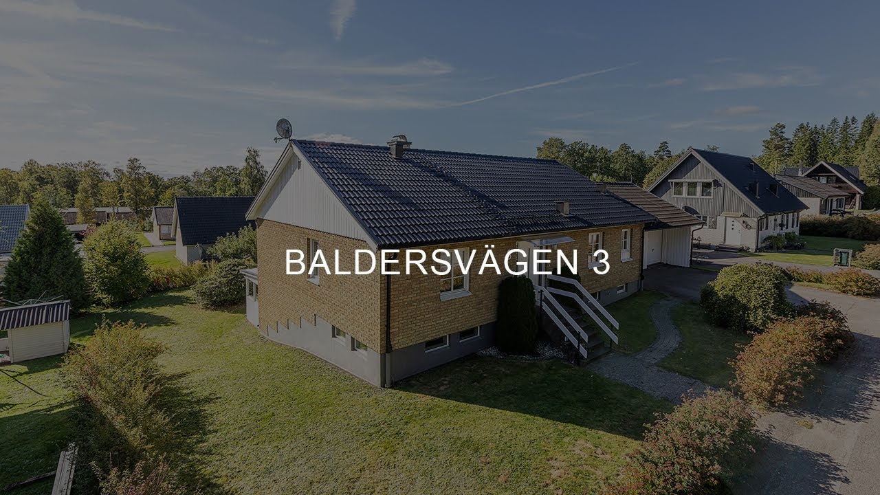 6 rum Villa på Baldersvägen 3 Klavreström Uppvidinge kommun - video