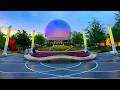 EPCOT World Showcase Walkthrough In The Rain 4K Relaxing Disney Evening Ambience
