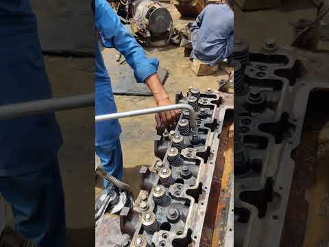 6ct engine head nut fitting #engine #skills #shorts #workshop #mechanic
