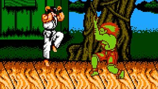 Street Fighter II (FC · Famicom / NES) Graphical Mod of unlicensed port | full game session 🥋🎮