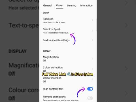 High Contrast Text Setting Se Kya Hota hai Realme || Accessibility Setting 2023 || #shorts ||