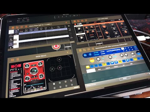 VOLT Synth - WOW Filterbox - Hammerhead Rhythm Station - ATOM 2 Piano Roll - AUM - iPad Live