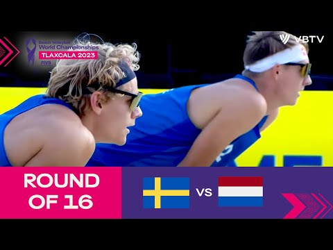 Åhman/Hellvig vs. Brouwer/Meeuwsen - Round of 16 Highlights | Tlaxcala 2023 #mexbeachvolley