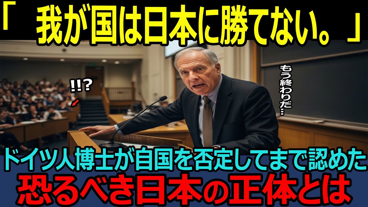 【海外の反応】「もう日本には一生勝てない   」ドイツ人博士が自国否定してまでも恐れる日本の正体とは