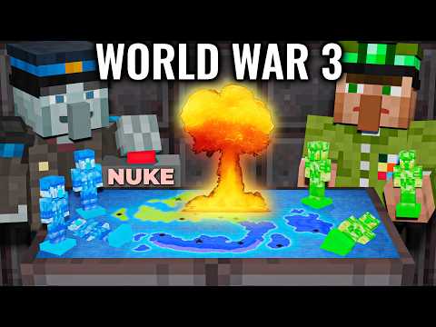 VILLAGERS & PILLAGERS fight World War III in Minecraft