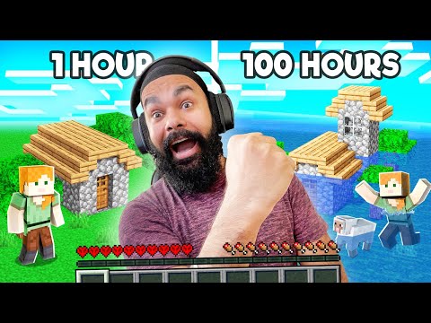 CAN I SURVIVE 100 HOURS IN MINECRAFT HARDCORE | MINECRAFT