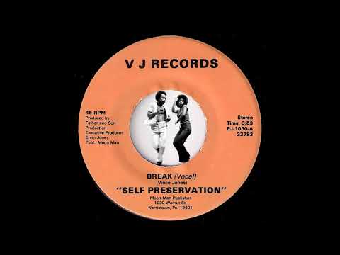 Self Preservation - Break (Vocal & Instrumental Versions) [V J Records] 1983 Rare Boogie Funk 45