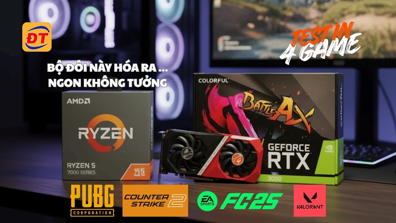 Timelapse và trải nghiệm một số tựa game hot với hệ thống gaming PC Ryzen 5 7500F - RTX 3060 12GB