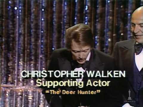 Christopher Walken winning an Oscar®  for "The Deer Hunter"