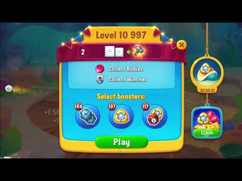 FISHDOM: 🐠🐬🦈 💥💥 Level 10996 Hard Level, 10997, 10998 Hard level 💥💥 No Boosters 💣🧨 💥💥