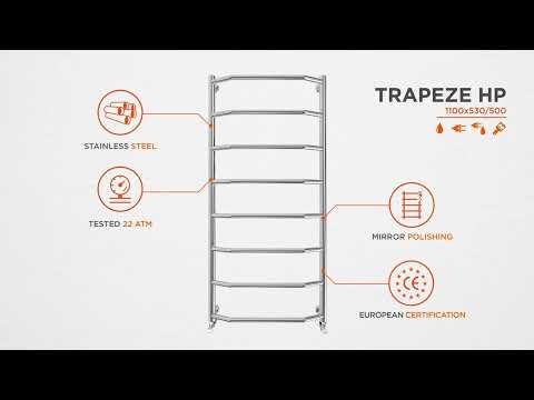 Водяна рушникосушарка Mario Трапеція HP 1.3.2803.01.P (4820111351817, 1100x530, хром/сатин/білий глянець/чорний матовий/золото/бронза)