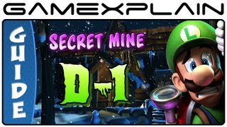 Luigi's Mansion 2: Dark Moon: Secret Mine D-1 Gem, Boo & Puzzle Guide & Walkthrough (100%!)