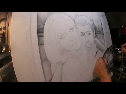 Air Magic Airbrushing Angel-A, beautiful scene - Je t'aime