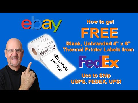 Part of a video titled How to get FREE, Blank, Unbranded Thermal Printer Labels from FEDEX!