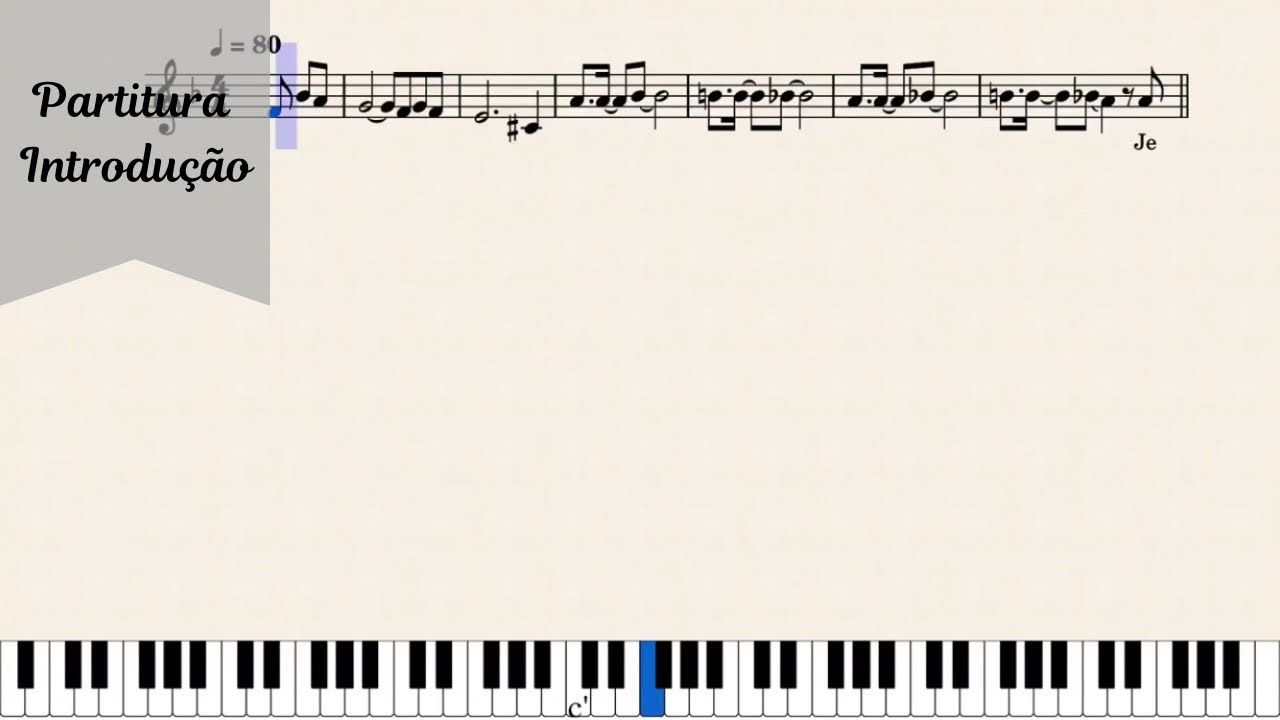 Jesus Quero Amar-te até Morrer - Introdução, Instrumentos Partitura 