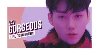 VAV - Gorgeous Line Distribution (Color Coded) | 브이에이브이 - 예쁘다고