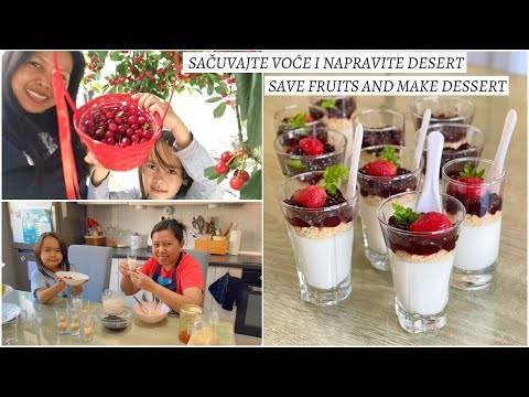 Panna cotta od višanja sa mrvicama keksa | Sour Sherry Panna Cotta with biscuit crumb