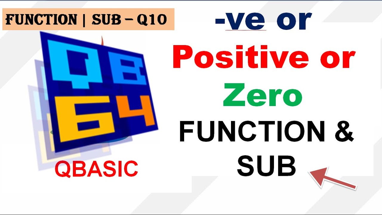 Negative or Positive or Zero - Q10 | FUNCTION | SUB || #makeeasy