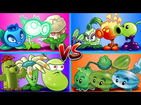 Random Team Plants Vs Team Zombies - PvZ 2 Gameplay