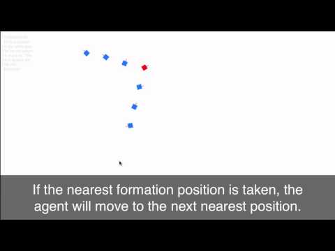 Unity3D Artificial Intelligence - Agent Formation Demo