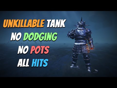 Elden Ring Unkillable Tank Build - No Dodging, No Pots, All Hits!
