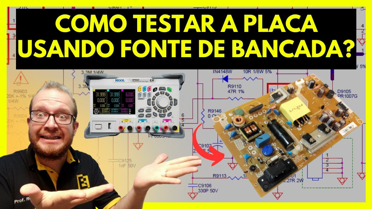 COMO ENCONTRAR O DEFEITO NA PLACA Usando Fonte de Bancada Passo a Passo? Eletronica Facil