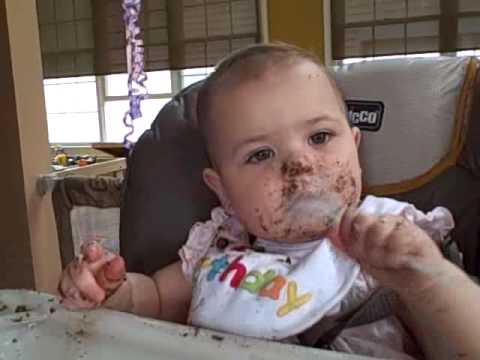 Lyla enjoys her birthday cake!