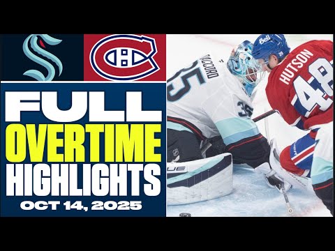 Seattle Kraken at Montreal Canadiens | FULL Overtime Highlights - October 14, 2025