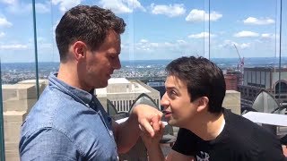 Lin Manuel Miranda and Jonathan Groff singing &#39;SATISFIED&#39;