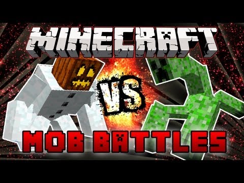 Minecraft Mob Battles: Mutant Snow Golems VS Mutant Creepers - Mutant Creatures Mod
