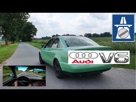 AUDI A4 2.4 L V6 TOP SPEED Test Drive GERMAN AUTOBAHN POV