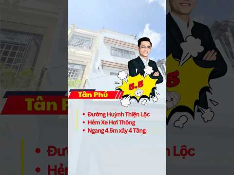Bán Nhà TÂN PHÚ HÀNG HIẾM – HẺM XE HƠI HUỲNH THIỆN LỘC – 1 TRỆT 3 LẦU – CHỈ 5.5t