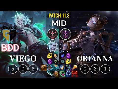 GEN Bdd Viego vs Orianna Mid - KR Patch 11.3