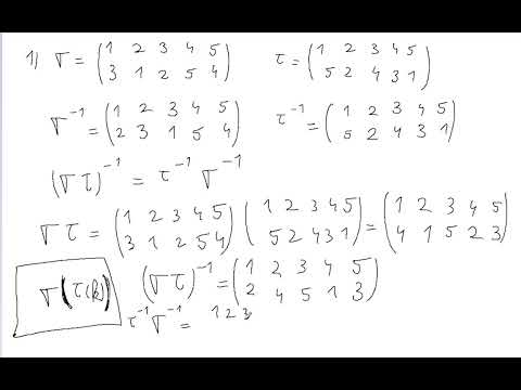 Permutation exercises (11th grade)