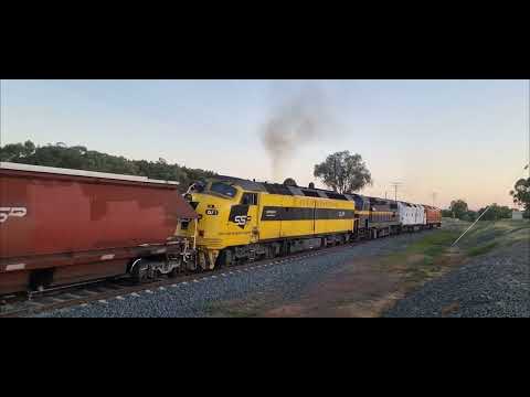 SSR 6CM5 departs TableTop from a stand still. CLF4-CLP12-C501-CLF1 all 645 EMD locomotives.
