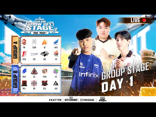 🔴 [LIVE] สด!! 𝐏𝐔𝐁𝐆 𝐓𝐡𝐚𝐢𝐥𝐚𝐧𝐝 𝐒𝐡𝐨𝐰-𝐎𝐟𝐟 𝐒𝐭𝐚𝐠𝐞 𝐏𝐡𝐚𝐬𝐞 𝟏 Group Stage A vs B