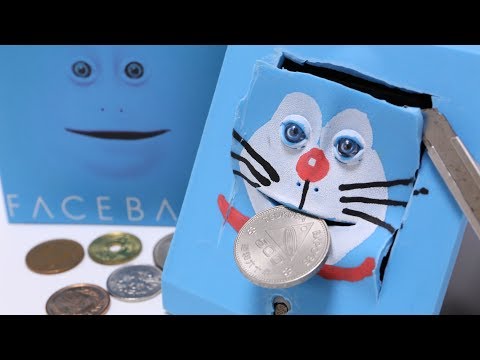 Facebank Piggy Bank Makeup and Cutting Open