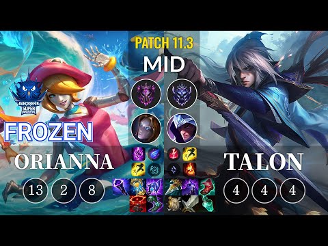 SUP Frozen Orianna vs Talon Mid - KR Patch 11.3